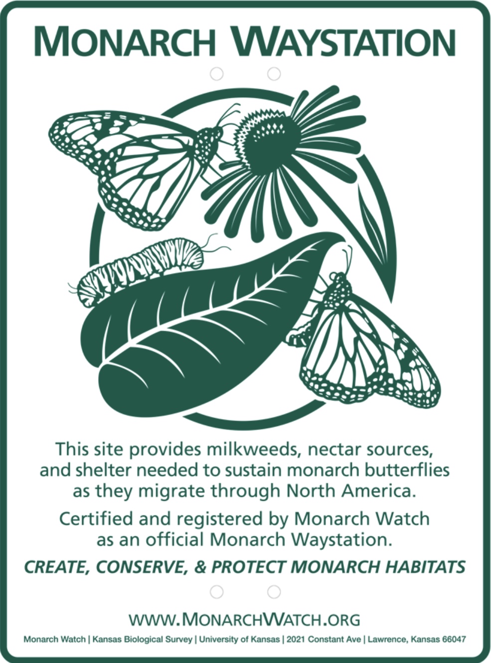 Monarch Waystation Sign Monarch Waystation Sign