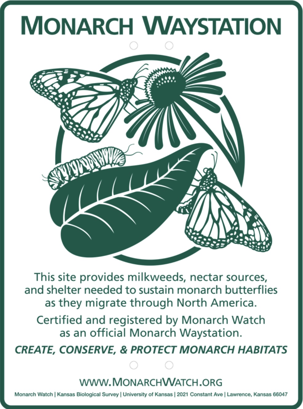 Monarch Waystation Sign